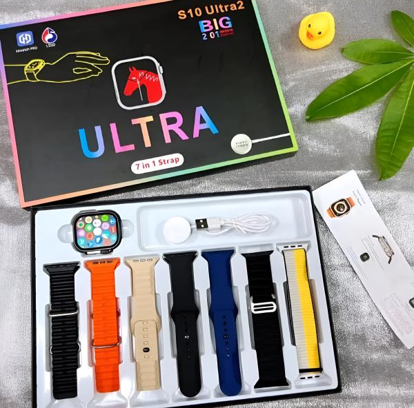 S10 Ultra 2 Smart Watch for Kids & Adults | 7 Stylish Straps |  Titanium Body