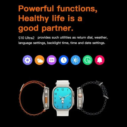 S10 Ultra 2 Smart Watch for Kids & Adults | 7 Stylish Straps |  Titanium Body