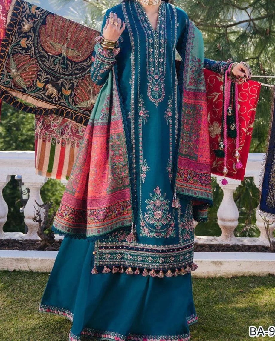 Women's Unstitched 2 Pcs Embroidered Suit