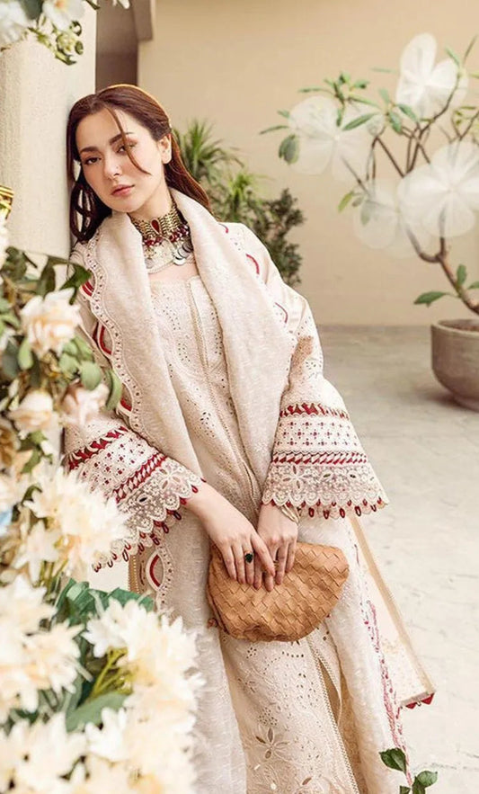 Women's Unstitched 3 Pcs Embroidered Suit