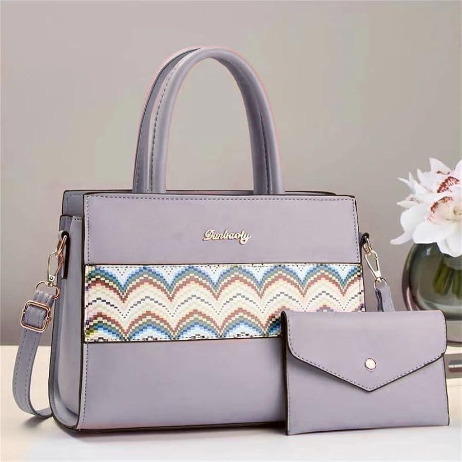 Girl's Rexine Printed Tote Bag