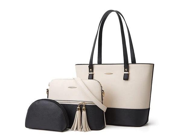 Girl's PU Leather Plain Tote Bag