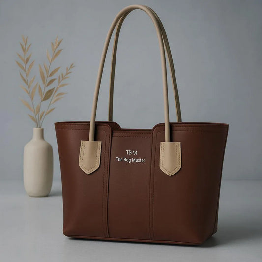 Women's Rexine Plain Tote Bag