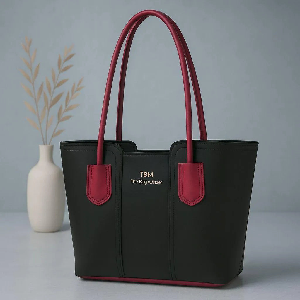 Women's Rexine Plain Tote Bag