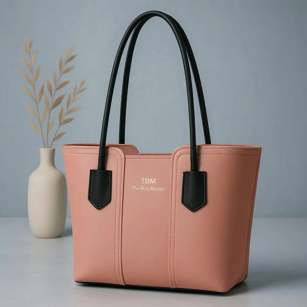 Women's Rexine Plain Tote Bag