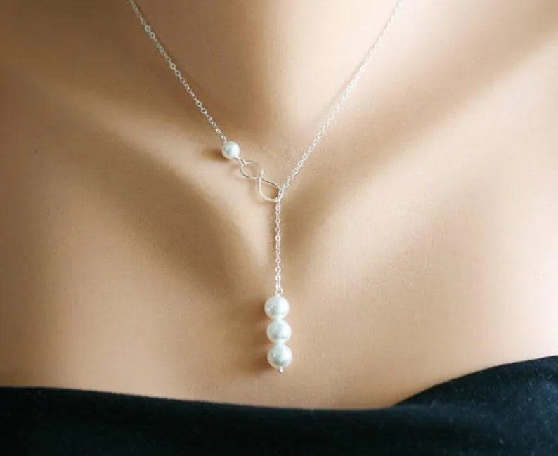 Stunning Pearl Stone Antique Plated Necklace