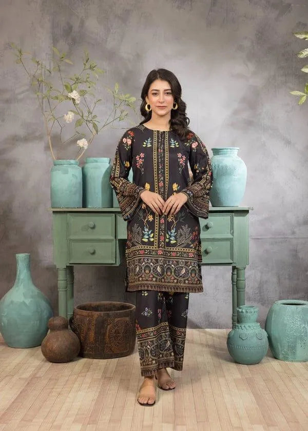 Women's Stitched 2 Pcs Swiss Lawn Printed Shirt And Trouser