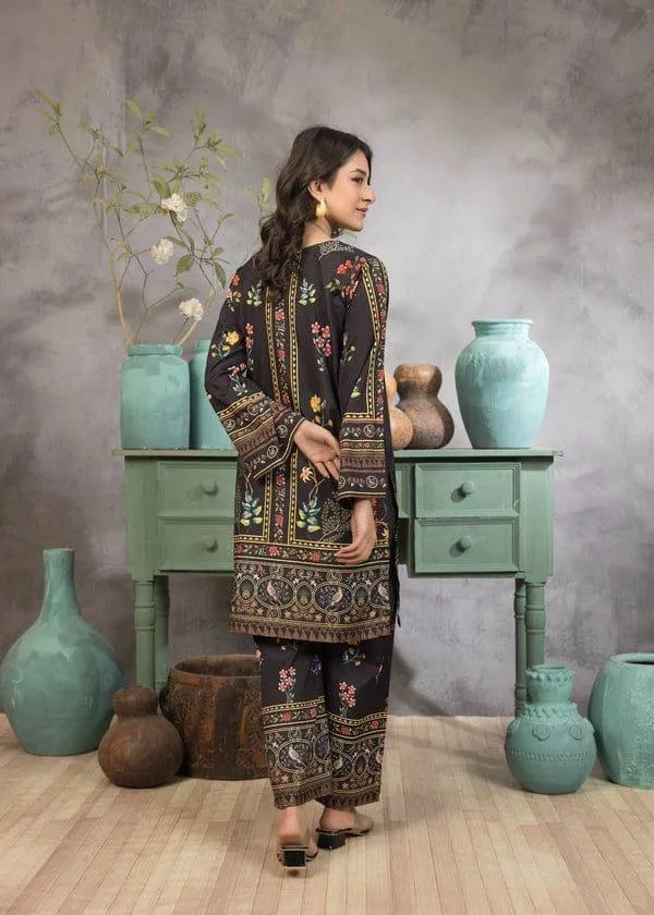 Women's Stitched 2 Pcs Swiss Lawn Printed Shirt And Trouser