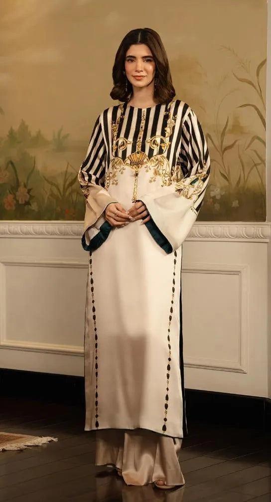 Women's Stitched 2 Pcs Swiss Lawn Printed Co-Ord Set