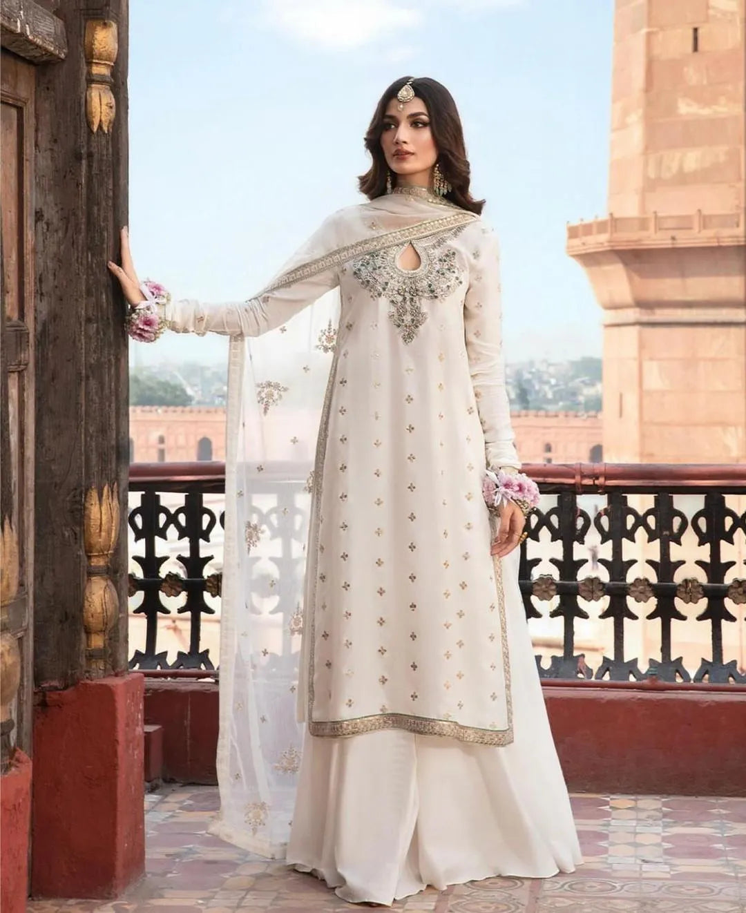 Women's Unstitched 3 Pcs Embroidered Suit