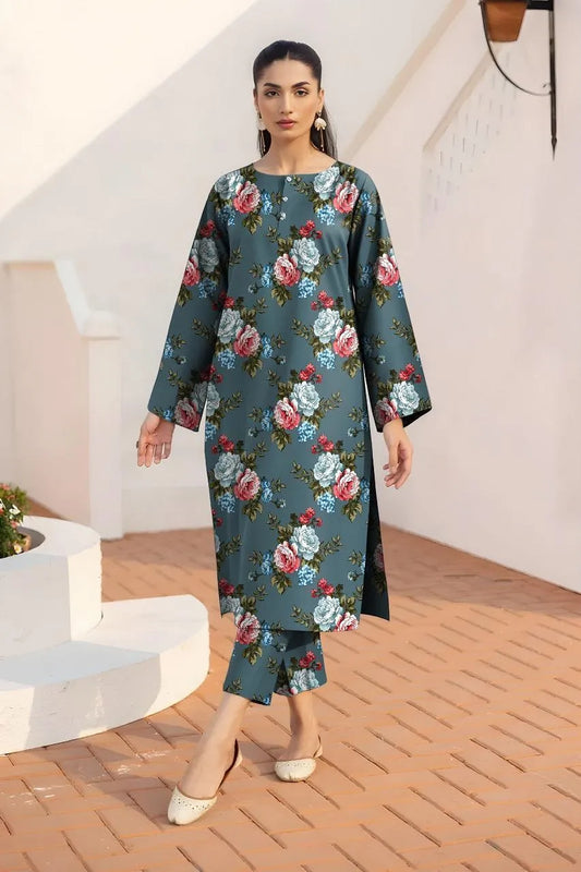 Women's 2 Pcs Unstitched Printed Suit