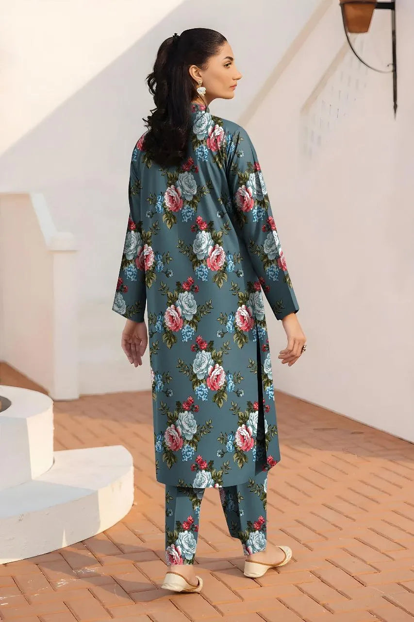 Women's 2 Pcs Unstitched Printed Suit
