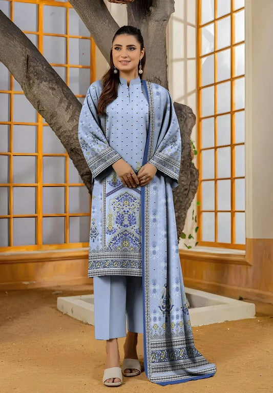 3 Pcs Women's Unstitched Printed Suit