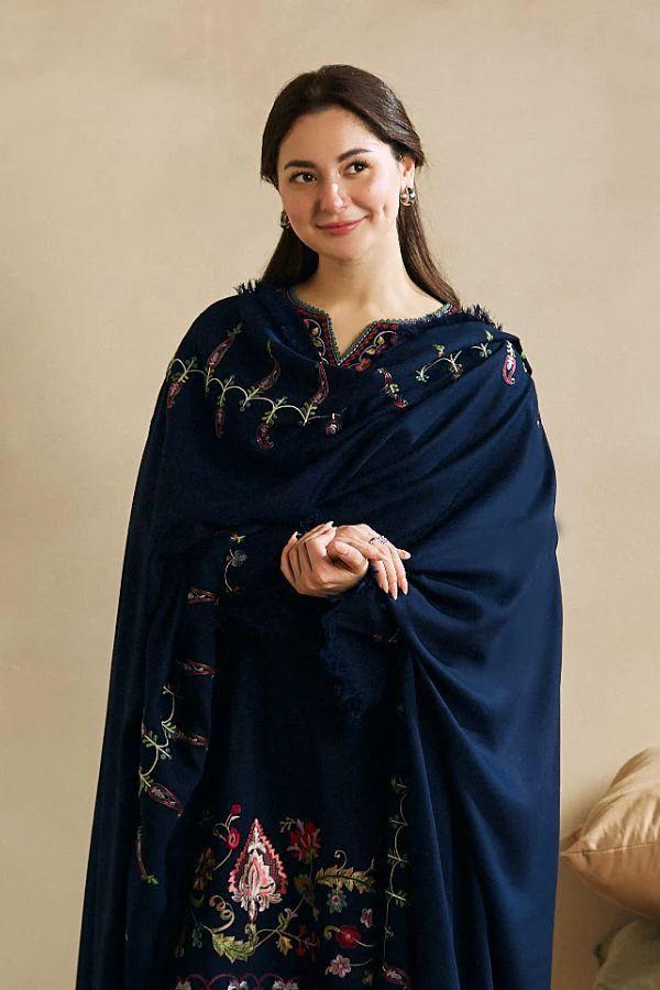 Women's Unstitched 3 Pcs Dhanak Embroidered Suit