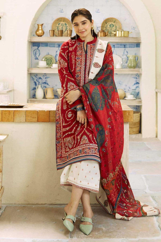 Women's Unstitched 3 Pcs Embroidered Suit