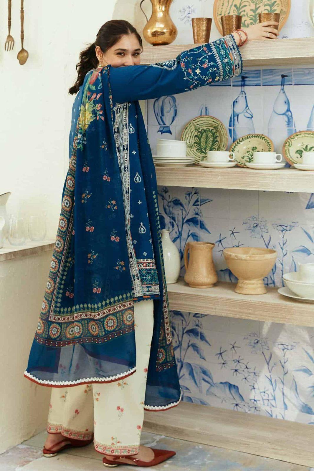 Women's Unstitched 3 Pcs Embroidered Suits