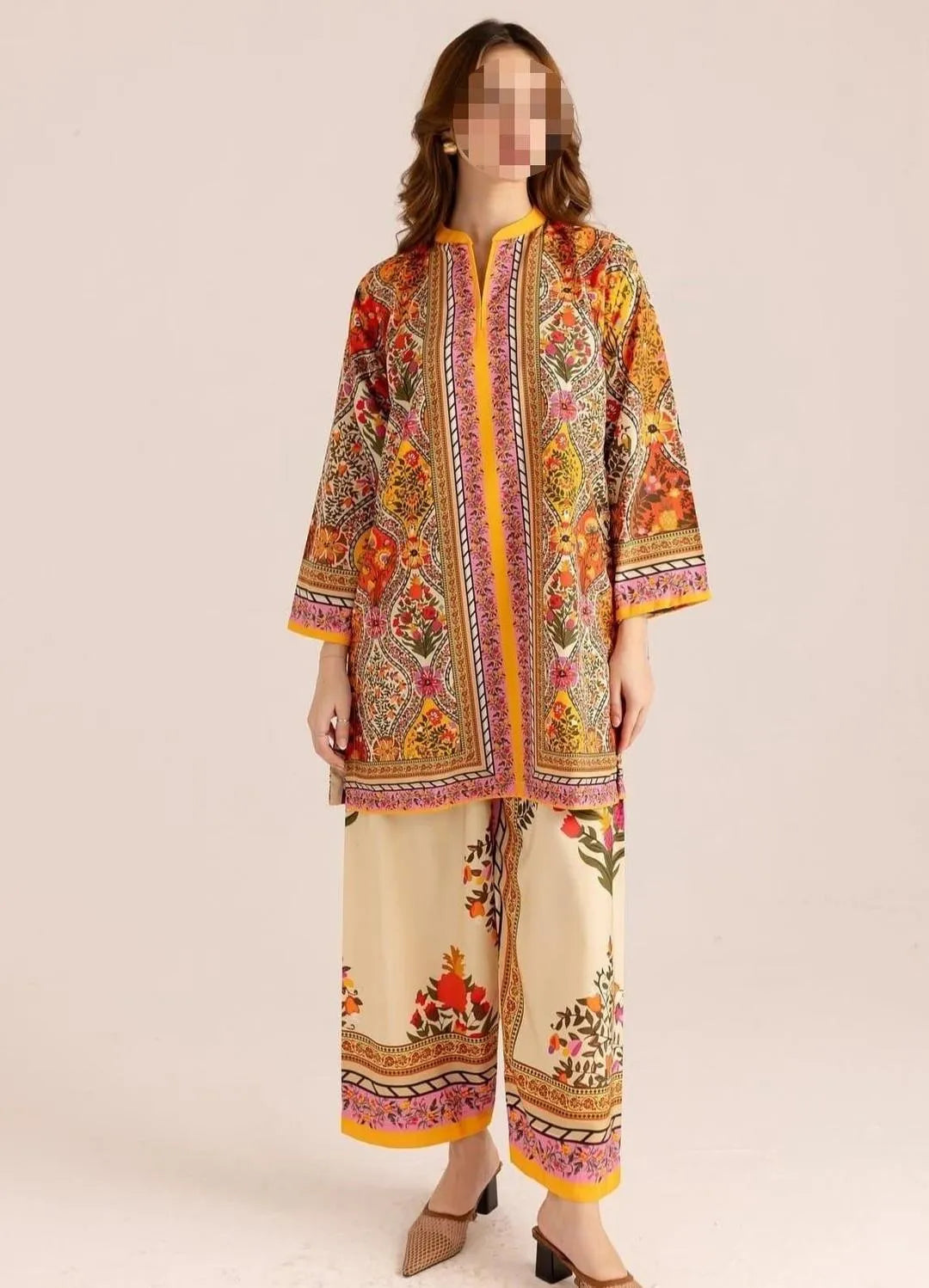 Women's Unstitched 2 Pcs Digital Print Suit