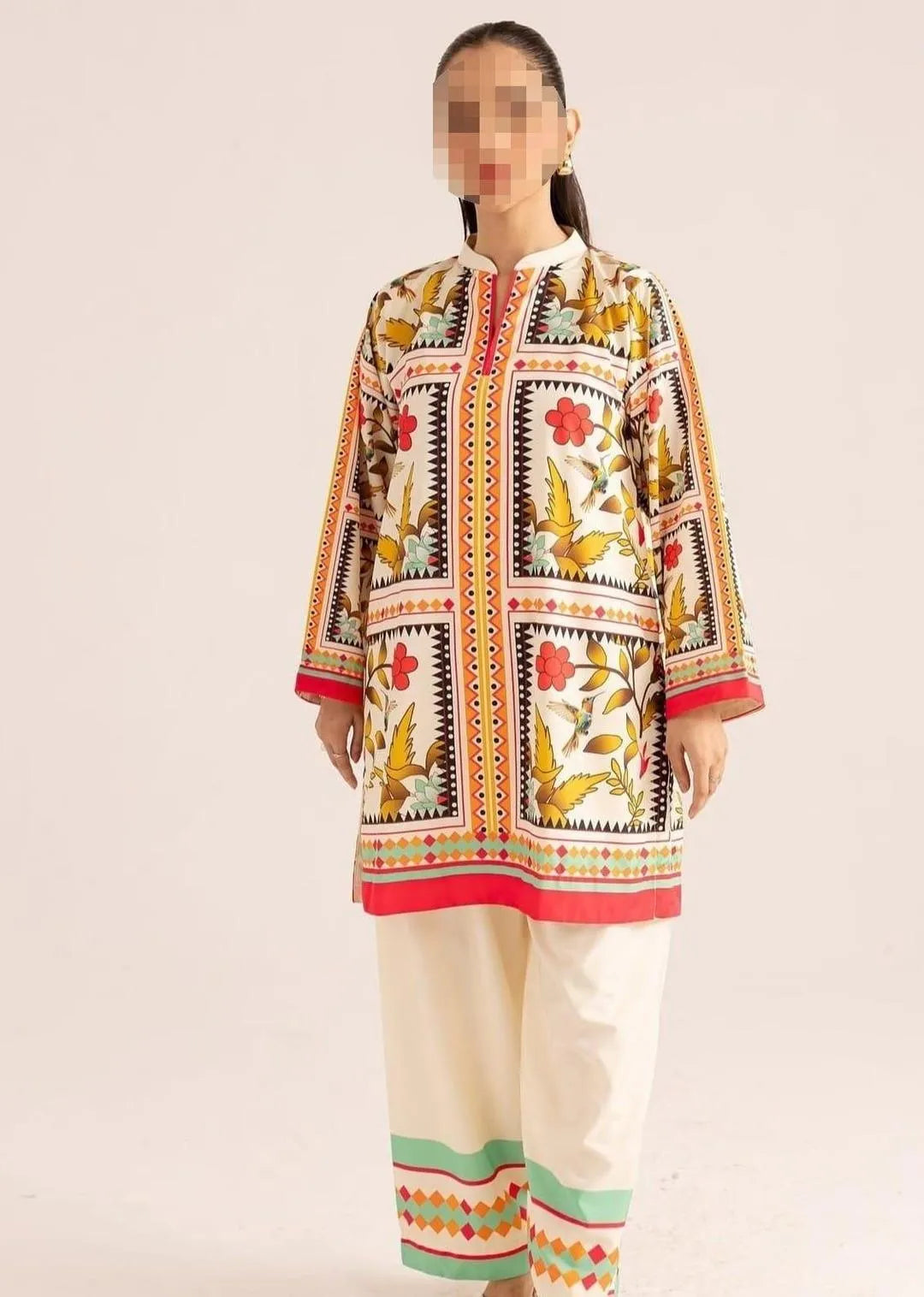 Women's Unstitched 2 Pcs Digital Print Suit