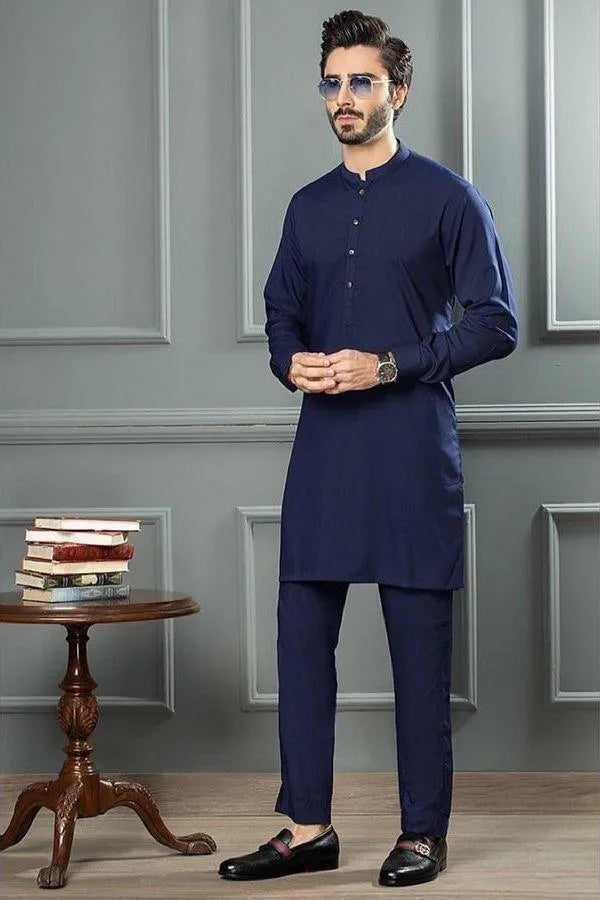Men’s Stitched 2 Pcs Wash And Wear Plain Shalwar Kameez