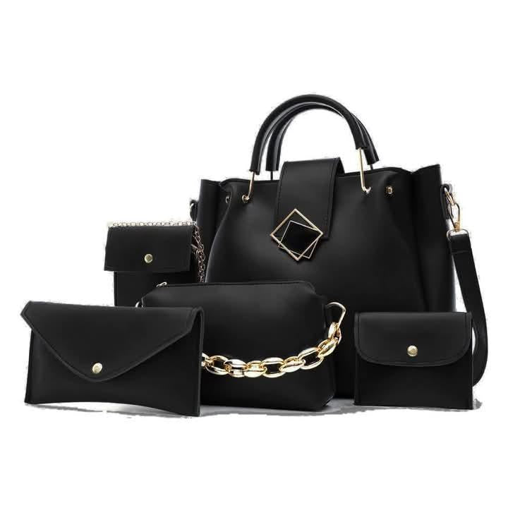 Women's Rexine Plain Hand Bag Set