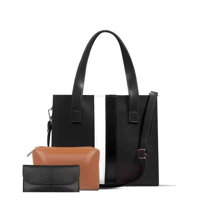 Women's Rexine Plain Hand Bag Set