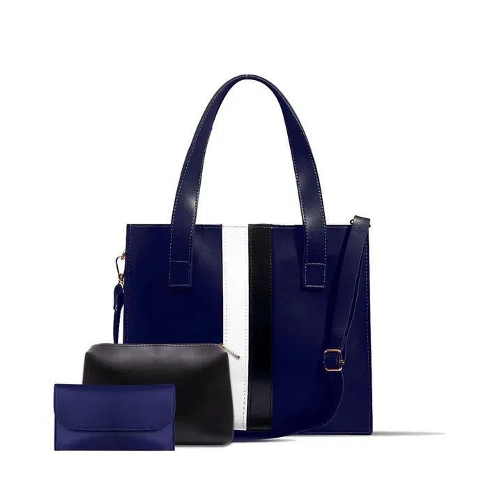Women's Rexine Plain Hand Bag Set
