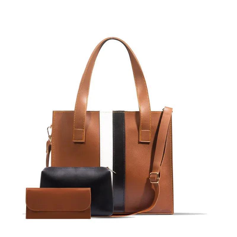 Women's Rexine Plain Hand Bag Set