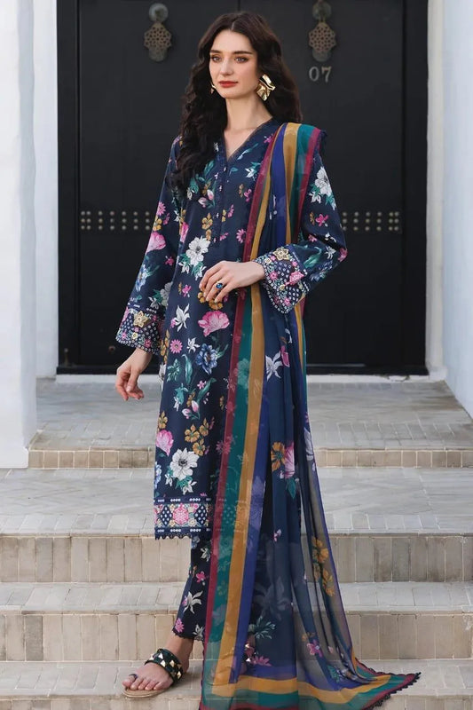 3 Pcs Women's Unstitched Printed Suit