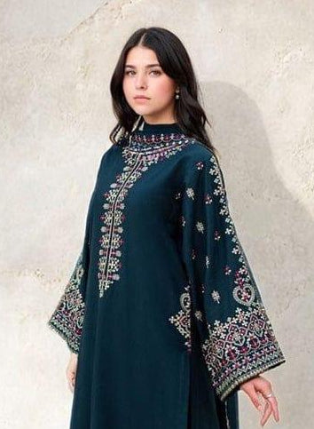 2 Pcs Women's Unstitched Embroidered Suit
