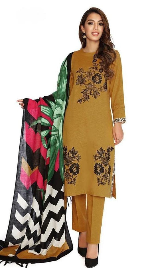 Women's Unstitched 3 Pcs Lawn Printed Suit